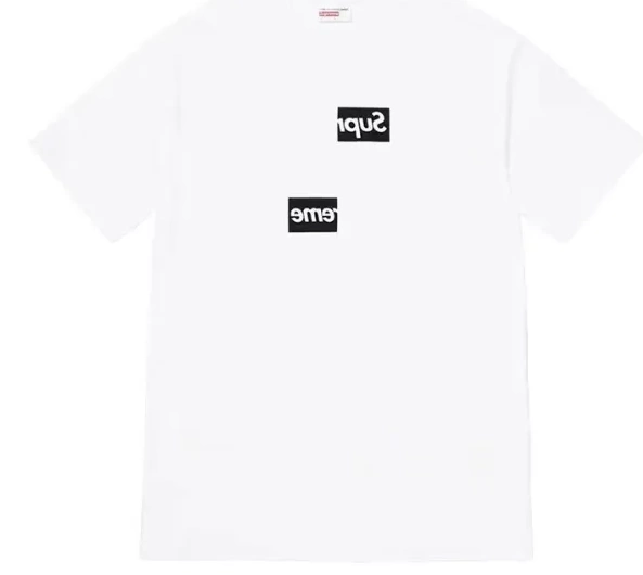 T-shirt sleeved splicing black disassembly and 18FW misaligned and white S-XL short 0819